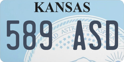 KS license plate 589ASD