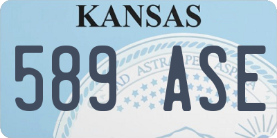 KS license plate 589ASE