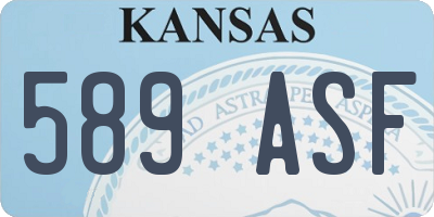 KS license plate 589ASF
