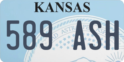 KS license plate 589ASH