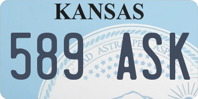 KS license plate 589ASK