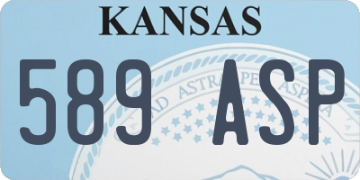KS license plate 589ASP
