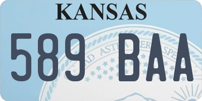 KS license plate 589BAA
