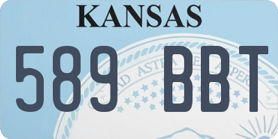 KS license plate 589BBT