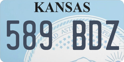 KS license plate 589BDZ