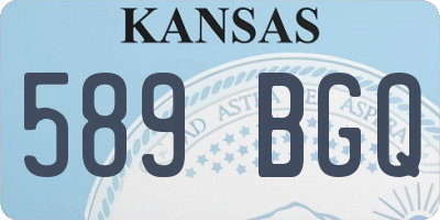 KS license plate 589BGQ