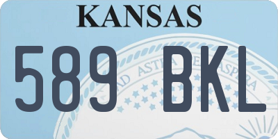 KS license plate 589BKL