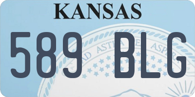 KS license plate 589BLG