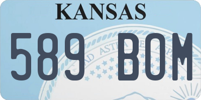 KS license plate 589BOM
