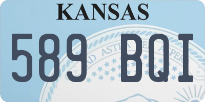 KS license plate 589BQI
