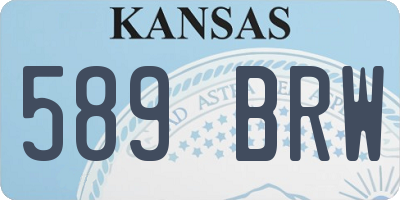 KS license plate 589BRW