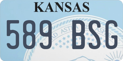 KS license plate 589BSG