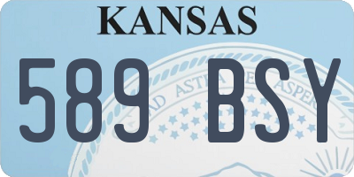 KS license plate 589BSY