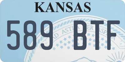 KS license plate 589BTF