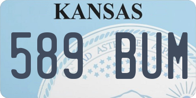 KS license plate 589BUM