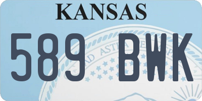 KS license plate 589BWK