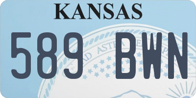 KS license plate 589BWN