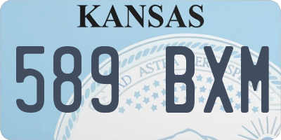 KS license plate 589BXM