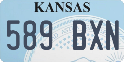 KS license plate 589BXN