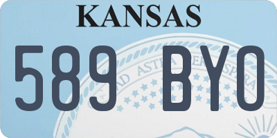 KS license plate 589BYO