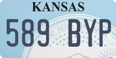 KS license plate 589BYP