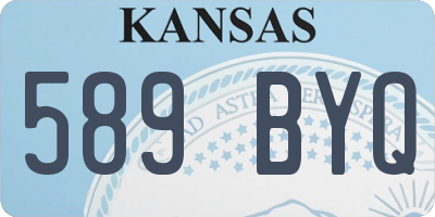 KS license plate 589BYQ