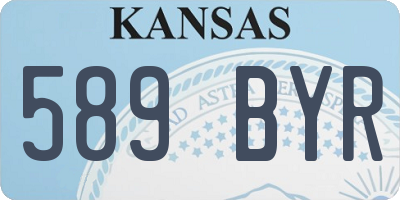 KS license plate 589BYR