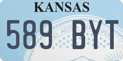 KS license plate 589BYT