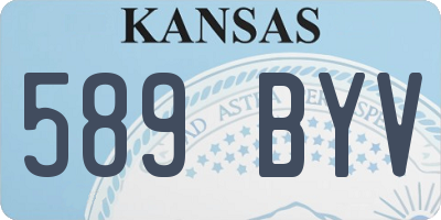 KS license plate 589BYV