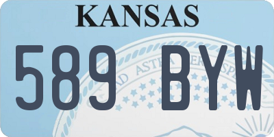 KS license plate 589BYW