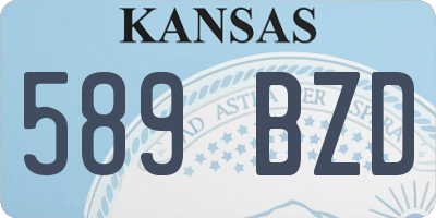KS license plate 589BZD