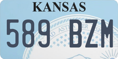 KS license plate 589BZM
