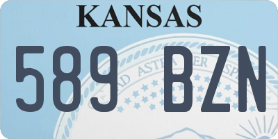 KS license plate 589BZN