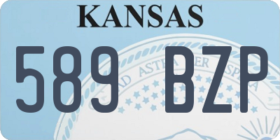 KS license plate 589BZP