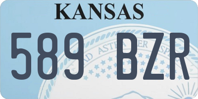 KS license plate 589BZR