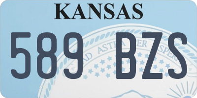 KS license plate 589BZS