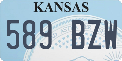 KS license plate 589BZW