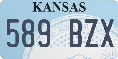 KS license plate 589BZX
