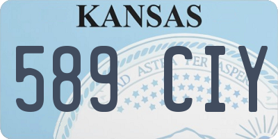 KS license plate 589CIY