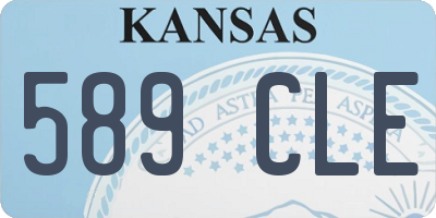 KS license plate 589CLE