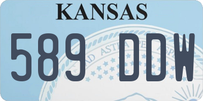 KS license plate 589DDW