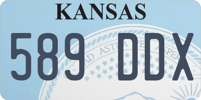 KS license plate 589DDX