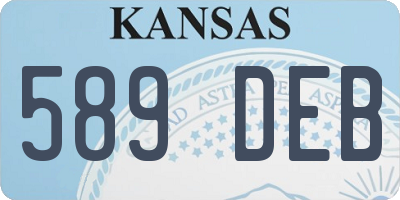 KS license plate 589DEB