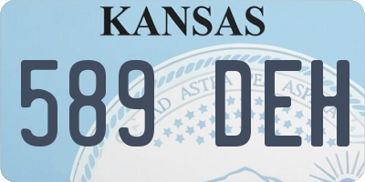 KS license plate 589DEH