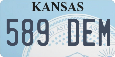 KS license plate 589DEM