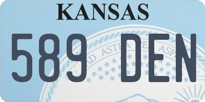 KS license plate 589DEN