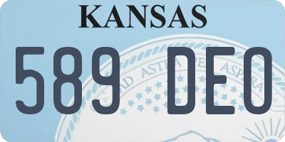 KS license plate 589DEO