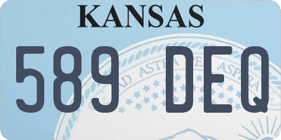 KS license plate 589DEQ