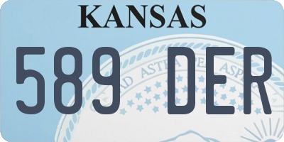 KS license plate 589DER