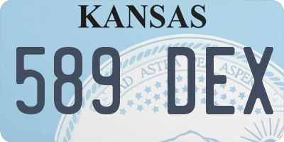 KS license plate 589DEX